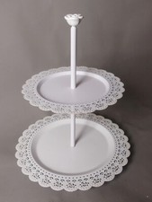 Nostalgie Etagere Shabby Gebäck Konfekt Pralinen Bonbons Blech 34 cm Landhaus