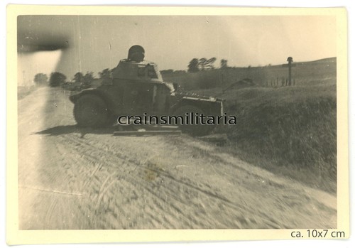 Orig foto zerstörte panhard - foto,