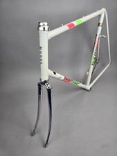 Rahmen Set Francesco Moser 64 cm vintage Italia weiß perlmutt frame steel 80s