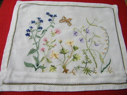 Kreuzstich stickbild blumen - stickbild,