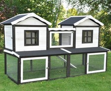 Hasenstall XXL Freigehege Kaninchenstall Kleintierstall Käfig 198 x 85 x 120 cm