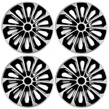 4x Radkappen Radzierblenden Strong 15 Zoll Silber Schwarz Set für Mazda