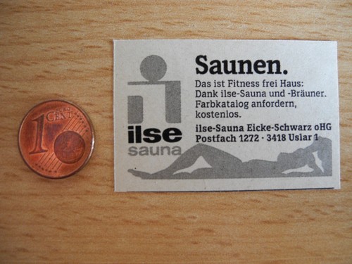 Reklame werbeanzeige saunen - reklame,