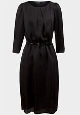 Ex-Cupcake Damen schwarzes Kleid, 3/4 Arm, mit Gürtel, Größen 10-18