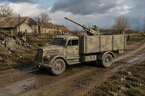 Opel blitz mit bofors - opel,