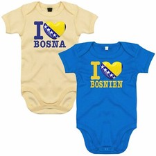 BabyBody LOVE BOSNIEN BOSNA WM Trikot Liebe Herz Land EM FanShirts4u