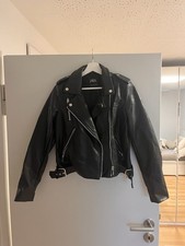 Zara Damen Lederjacke Schwarz