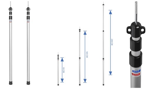 Teleskop zeltstange bis - 2x,