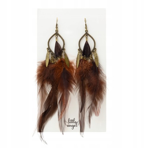 Boho feder ohrringe lang - boho,