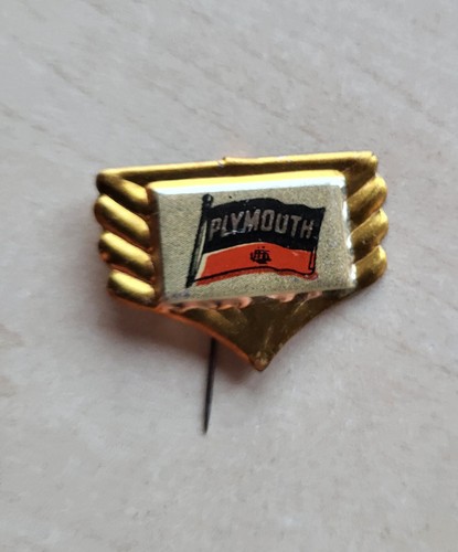 Vintage plymouth auto - logo, pin