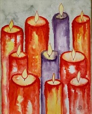 KERZEN original Aquarell