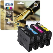 4 Original XL Epson Tintenpatronen 16-XL Multipack WorkForce Füller-Serie T1636