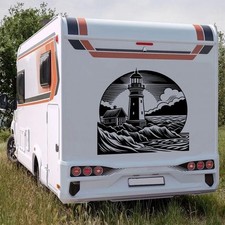 Leuchtturm Wohnwagen Aufkleber