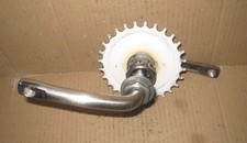 BMX Einteiler Kurbel gebraucht schwarz Junior BMX 105 mm  mit Ketteblatt