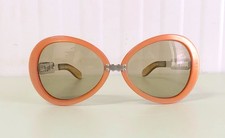 VINTAGE & SEHR SELTENE 60er BARUFFALDI 4900 PFIRSICH SCHMETTERLING SONNENBRILLE N.O.S WOW!