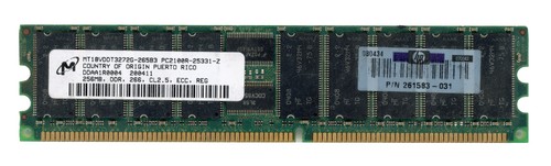 256mb ddr pc2100r 266mhz - 256mb,