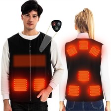 Unisex USB Beheizbare Heizjacke Weste Heizweste Beheizte Wärmeweste Vest Black