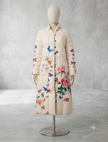 Langer mantel daunenjacke - langer,