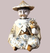 Antike Japanische kleine Sunzuma Figur Handbemalt und Handhergestellt.