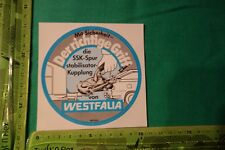 Alter Aufkleber Anhänger Wohnwagen WESTFALIA SSK-Spur stabilisator Kupplung
