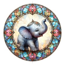 10x sticker elephant stained