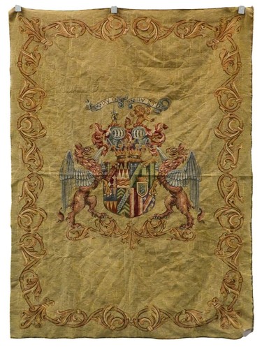 Großer vintage wappenteppich - großer,