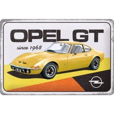 Nostalgic-Art - Garagen Blechschild Metallschild 20 x 30cm - Opel GT since 1968