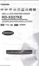 Toshiba RD XS 27 KE XS27KE Nederland Gegruikershandleiding Bedienungsanleitung 