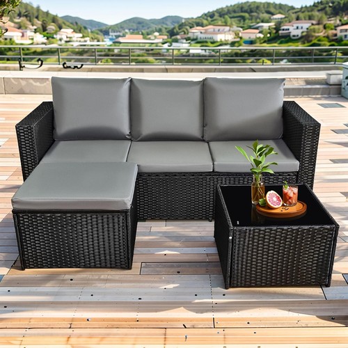 Teilige rattan ecksofa - 3-teilige,