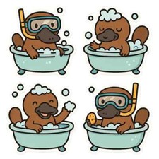 Schnabeltier Sticker Set