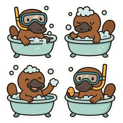 Schnabeltier sticker set - sticker,