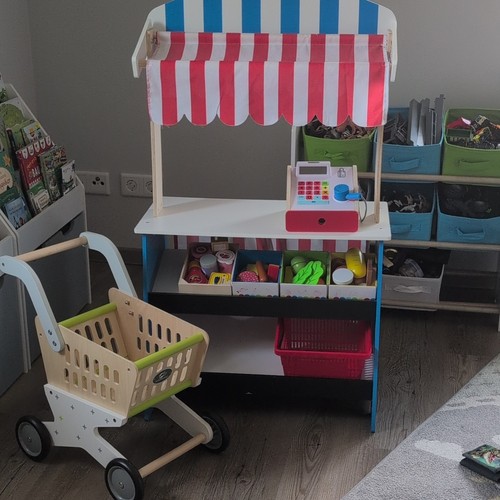 Kinder kaufladen aus holz mit - kaufladen,