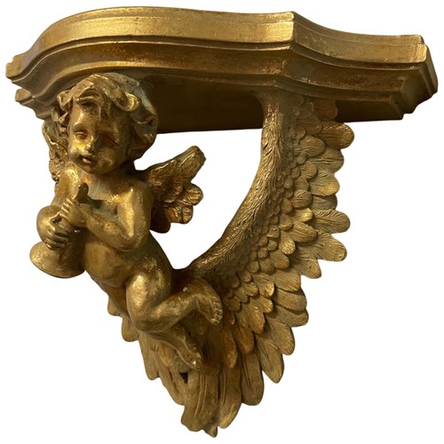 Elegantes goldenes wandregal - elegantes,