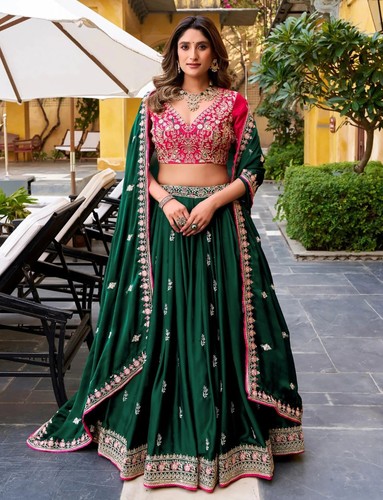 Lehenga choli grün - lehenga,