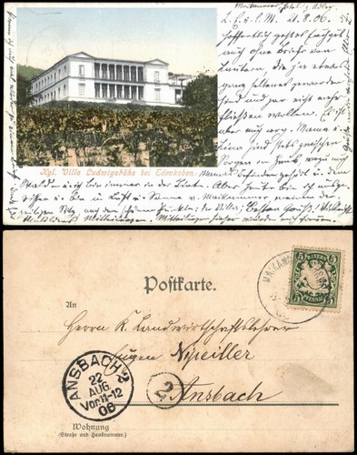 Ansichtskarte edenkoben villa - ansichtskarte,