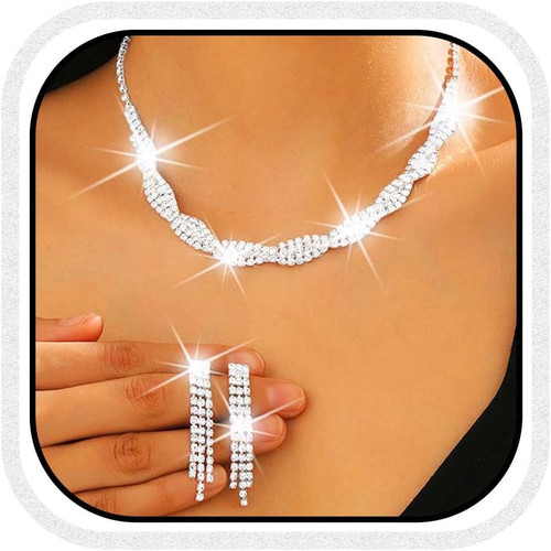 Brautschmuck set silberne - brautschmuck-set,,