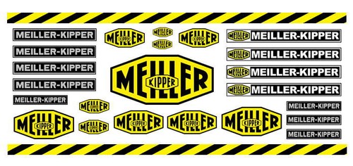 Meiller kipper aufkleber set - meiller, aufkleber-set