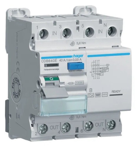 Hager cdb640e schalter - cdb640e, fi-schalter