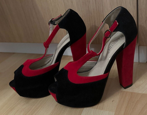 Schwarz rote pumps - schwarz,