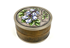 Schmuck Dose Leder Metall Samt