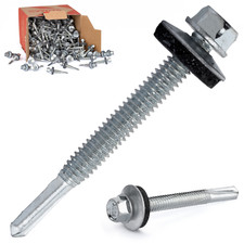 Selbstbohrende Bohrschrauben Blechschrauben mit Dichtscheibe für bis 12mm Bleche