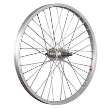 Laufrad 20 Zoll Hinterrad Fahrrad Aluminium Felge Schraubkranz Kinderrad silber