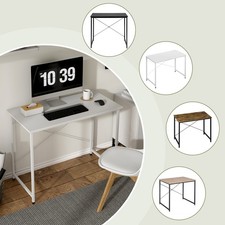 Schreibtisch Computertisch klein Bürotisch mit Metallgestell aus Holzwerkstoff