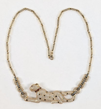 Panther-Collier aus 14 Karat