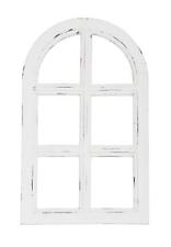 kleines Nostalgie Holz Deko Fenster weiß gewischt halbrund