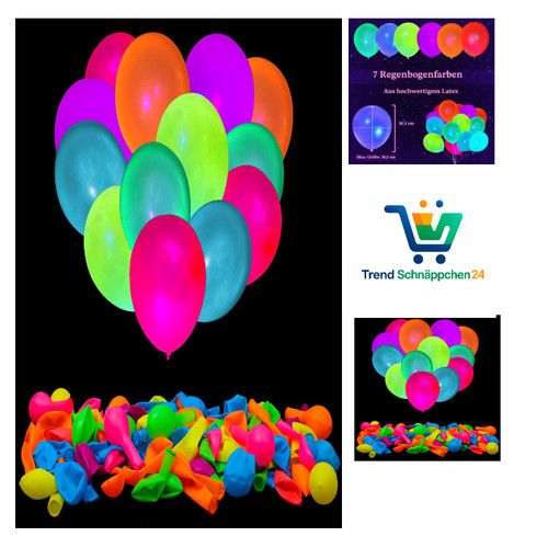 Neon luftballons 100 stück - uv,
