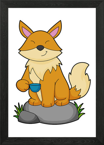 Fuchs kaffeetasse gerahmtes - fuchs,