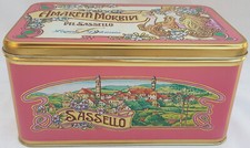 Alte Keksdose Blech-Dose "Amaretti Morbidi del Sassello" 24,5x14,5x12,5 cm