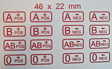 Blutgruppen Aufkleber DTM 46x