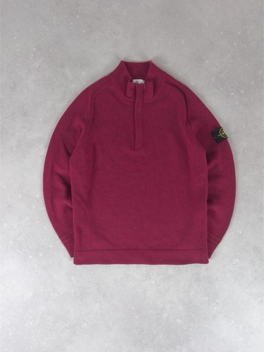Stone island woll halfzip knit - stone,
